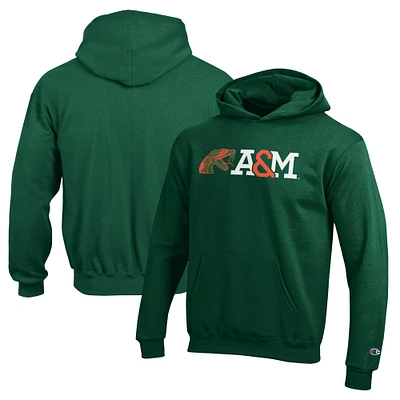 Youth Champion Green Florida A&M Rattlers Eco Powerblend Pullover Hoodie