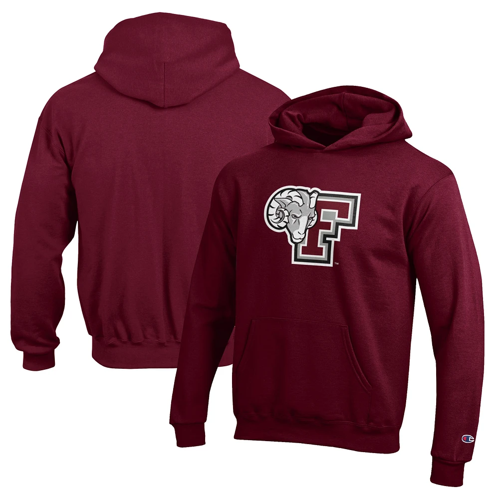 Youth Champion Maroon Fordham Rams Eco Powerblend Pullover Hoodie