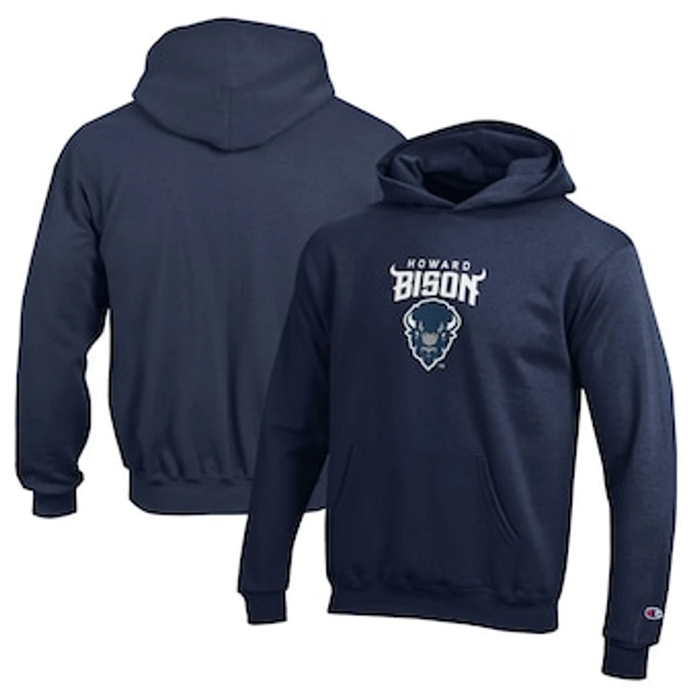 Youth Champion Navy Howard Bison Eco Powerblend Pullover Hoodie