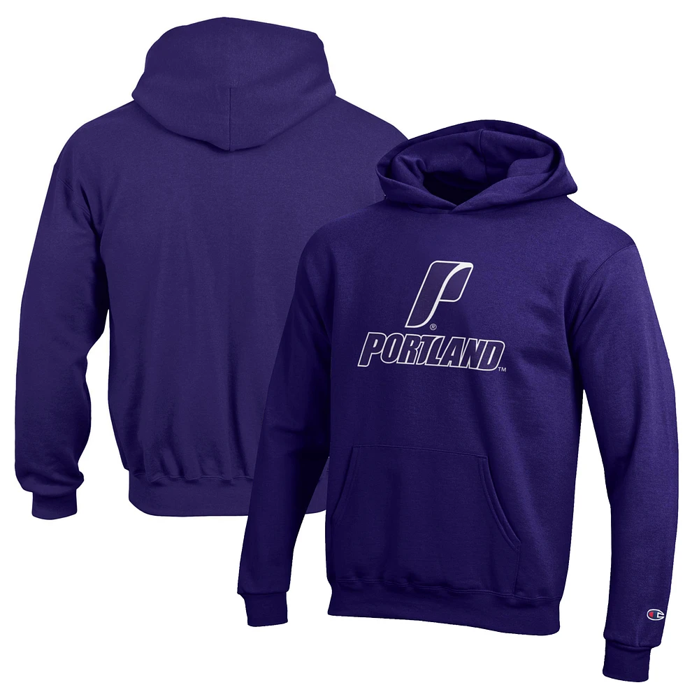 Youth Champion Purple Portland Pilots Eco Powerblend Pullover Hoodie