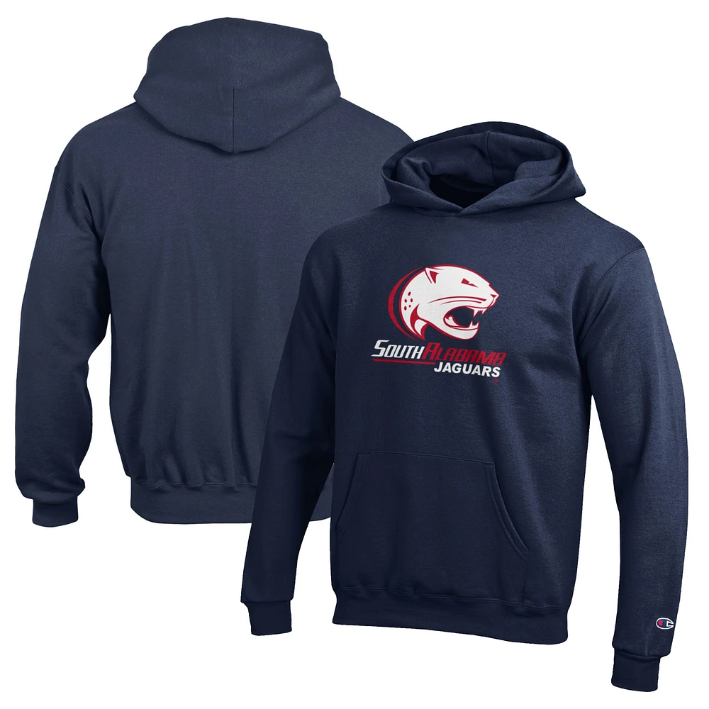 Youth Champion Navy South Alabama Jaguars Eco Powerblend Pullover Hoodie