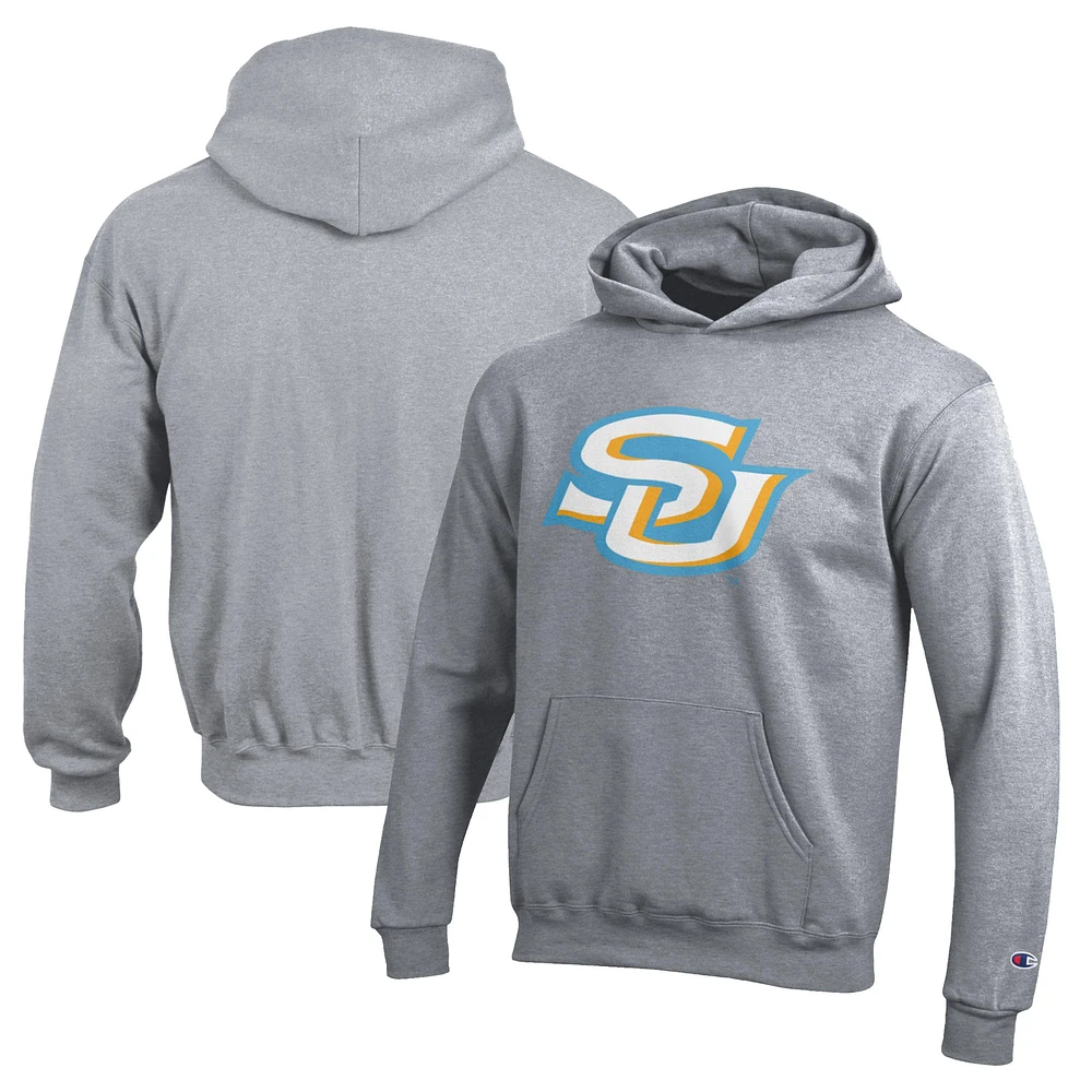 Youth Champion Gray Southern University Jaguars Eco Powerblend Pullover Hoodie