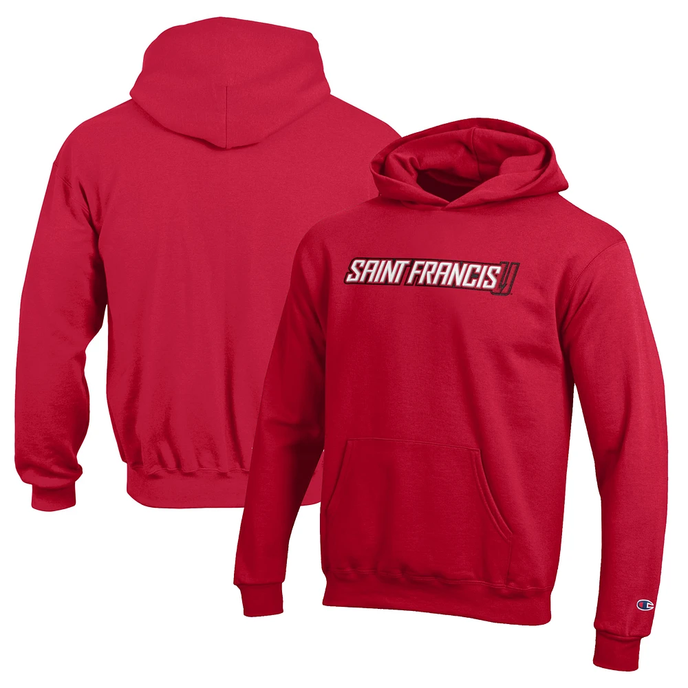 Youth Champion Red Saint Francis Flash Eco Powerblend Pullover Hoodie