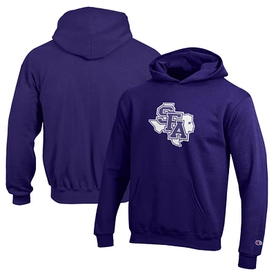 Youth Champion Purple Stephen F Austin Lumberjacks Eco Powerblend Pullover Hoodie