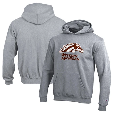 Youth Champion Gray Western Michigan Broncos Eco Powerblend Pullover Hoodie