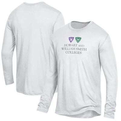Men's Alternative Apparel White Hobart Statesmen Keeper Long Sleeve T-Shirt