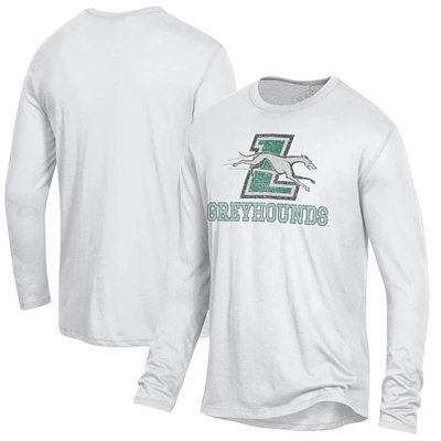 Men's Alternative Apparel White Loyola Greyhounds Keeper Long Sleeve T-Shirt