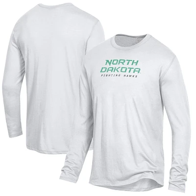 Men's Alternative Apparel White North Dakota Keeper Long Sleeve T-Shirt