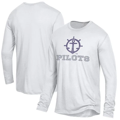 Men's Alternative Apparel White Portland Pilots Keeper Long Sleeve T-Shirt