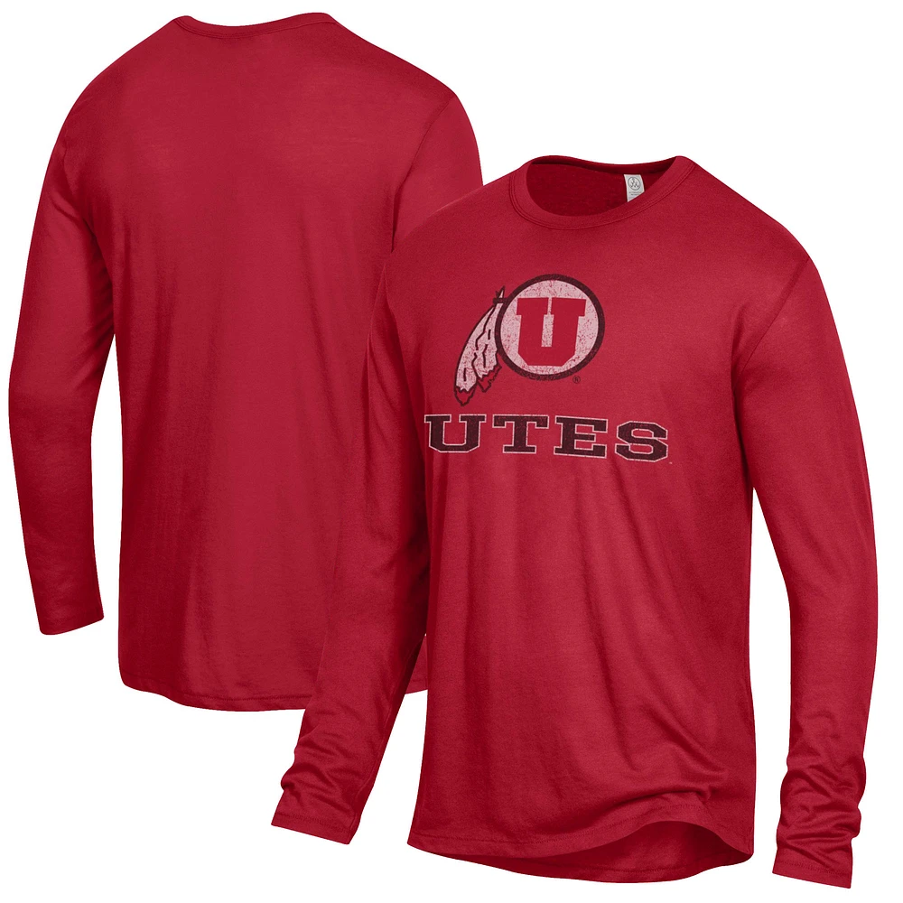 Men's Alternative Apparel Red Utah Utes Keeper Long Sleeve T-Shirt