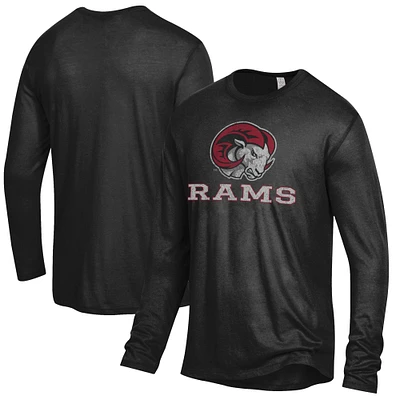Men's Alternative Apparel Heathered Black Winston-Salem State Rams Keeper Long Sleeve T-Shirt