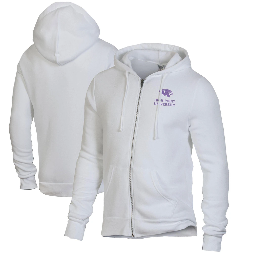 Men's Alternative Apparel White High Point Panthers Rocky Full-Zip Hoodie