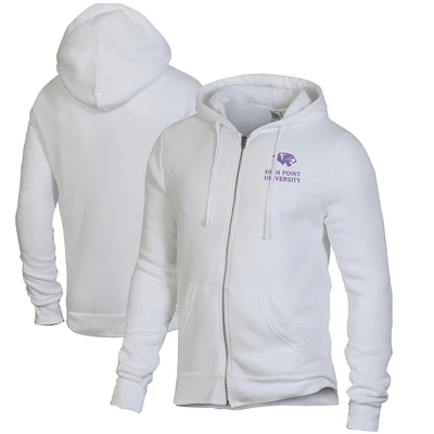 Men's Alternative Apparel White High Point Panthers Rocky Full-Zip Hoodie