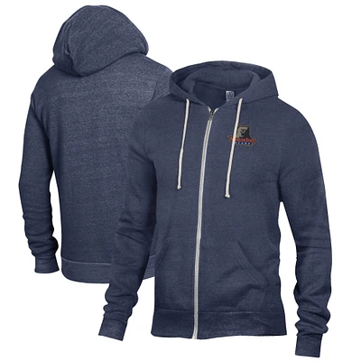 Men's Alternative Apparel Heathered Navy Morgan State Bears Rocky Full-Zip Hoodie