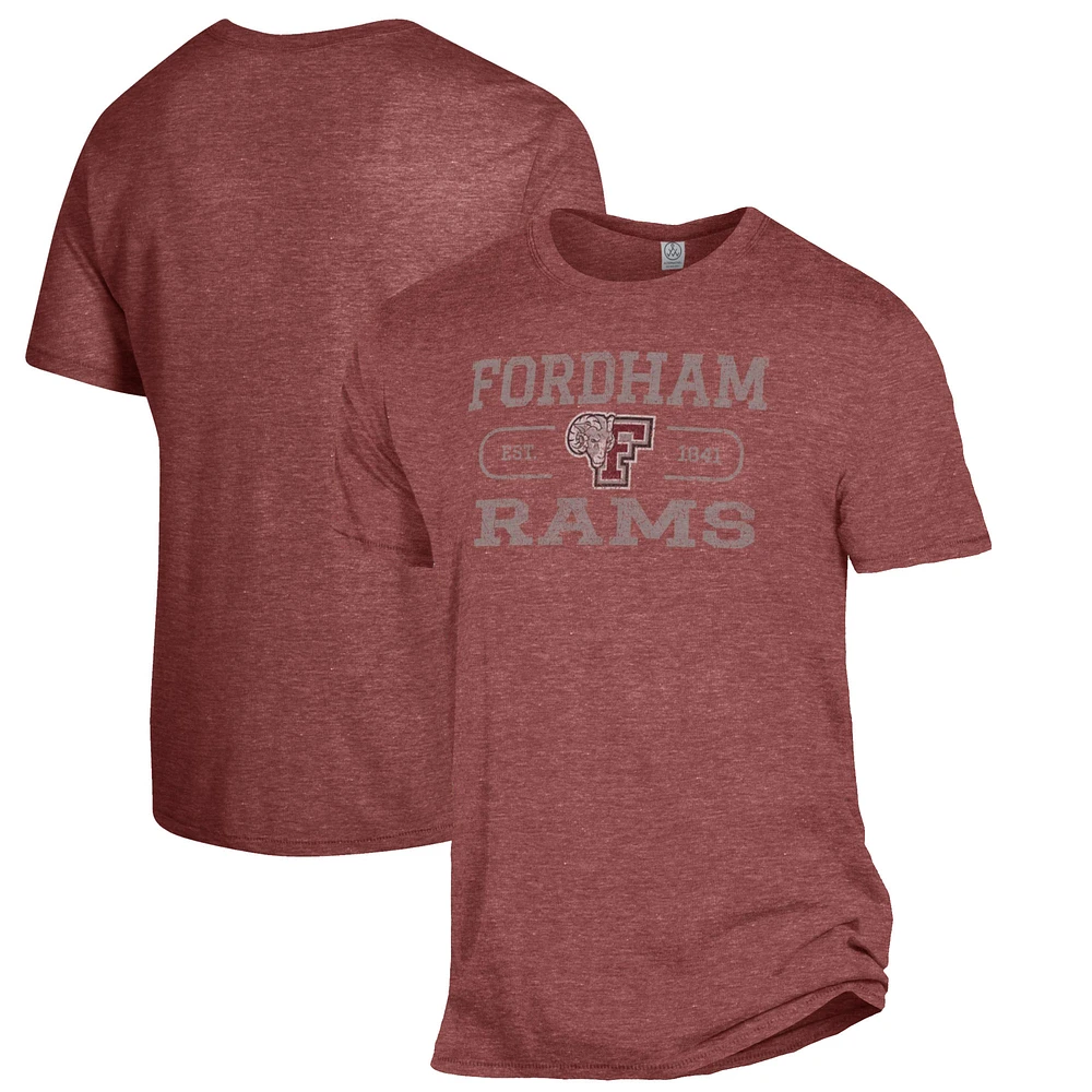 Men's Alternative Apparel Heathered Maroon Fordham Rams The Keeper T-Shirt