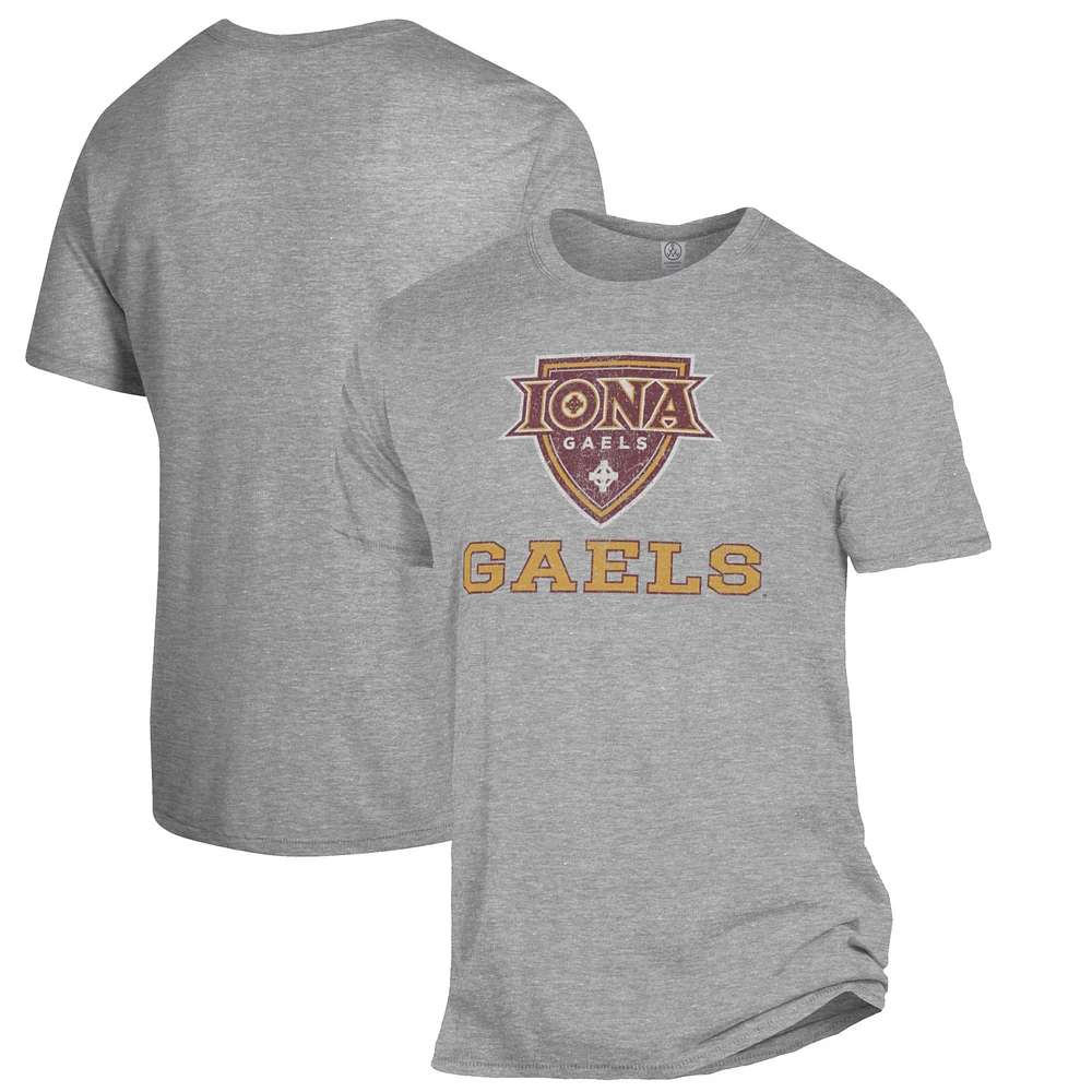 Men's Alternative Apparel Heathered Gray Iona University Gaels The Keeper T-Shirt