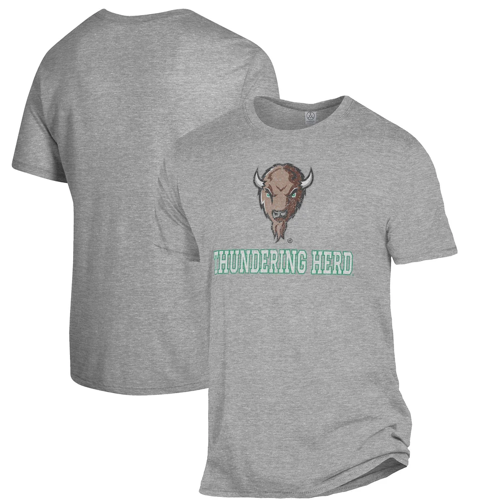 Men's Alternative Apparel Heathered Gray Marshall Thundering Herd The Keeper T-Shirt