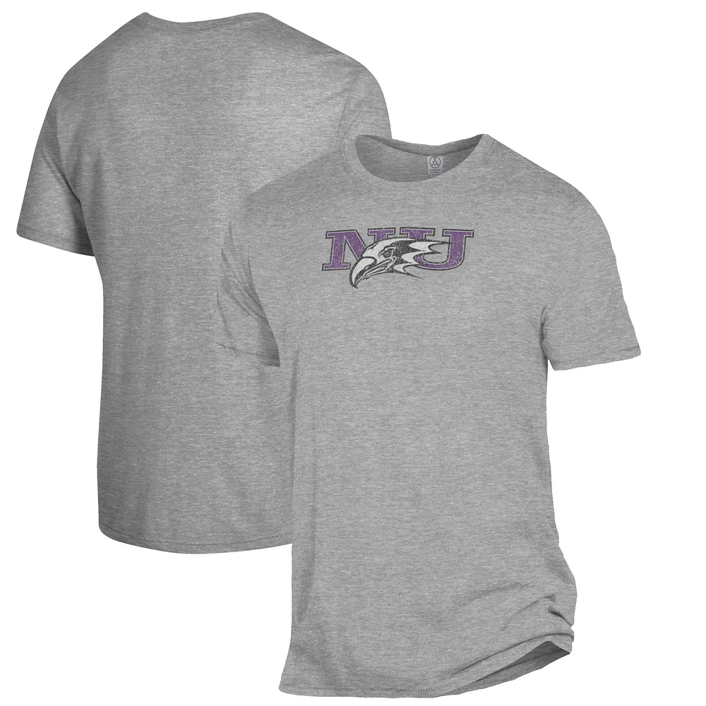 Men's Alternative Apparel Heathered Gray Niagara University Purple Eagles The Keeper T-Shirt
