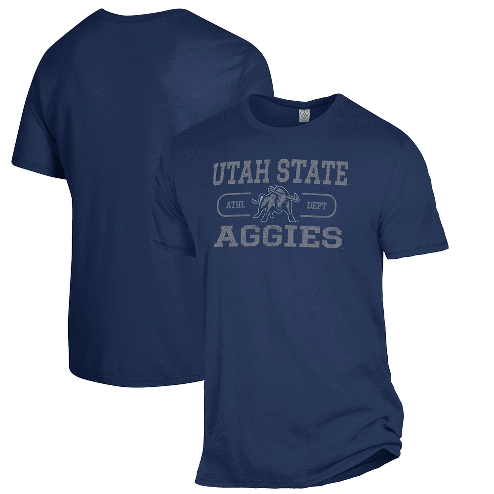 Men's Alternative Apparel Heathered Navy Utah State Aggies The Keeper T-Shirt