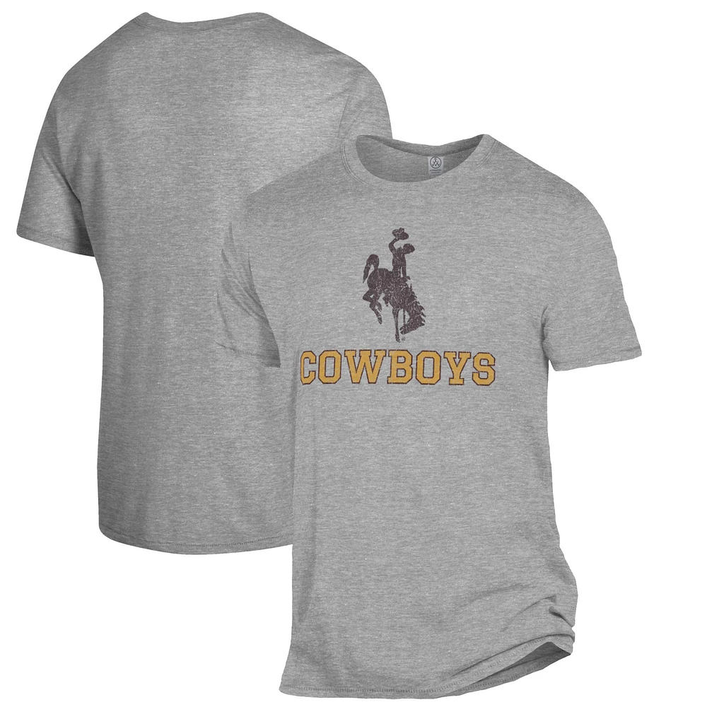 Men's Alternative Apparel Heathered Gray Wyoming Cowboys The Keeper T-Shirt