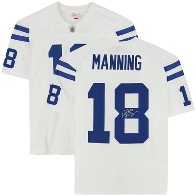 Peyton Manning Indianapolis Colts Autographed Mitchell & Ness White Replica Player Jersey