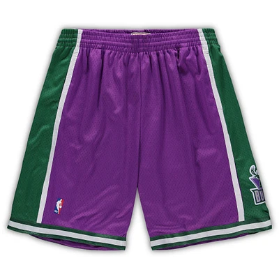 Men's Mitchell & Ness Milwaukee Bucks Big Tall Hardwood Classics Team Swingman Shorts