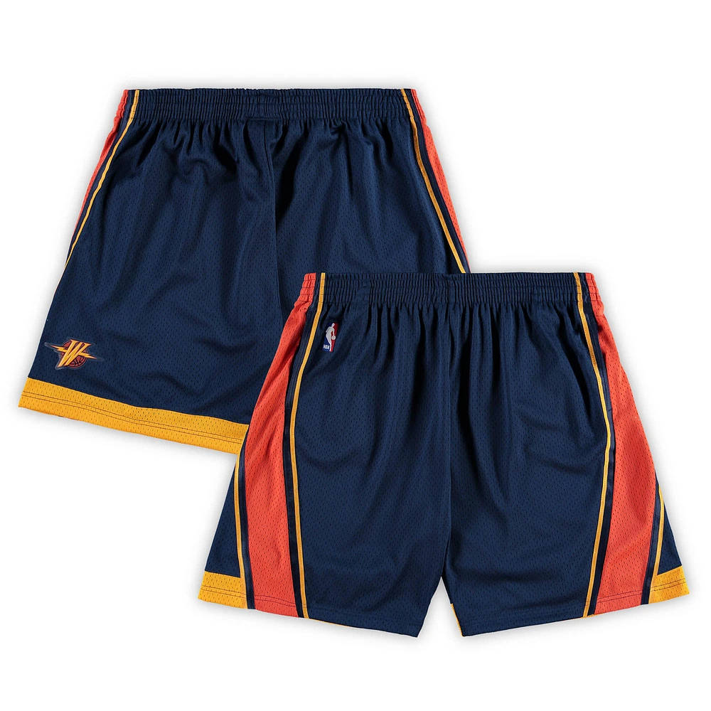 Men's Mitchell & Ness Navy Golden State Warriors Big & Tall Hardwood Classics Team Swingman Shorts