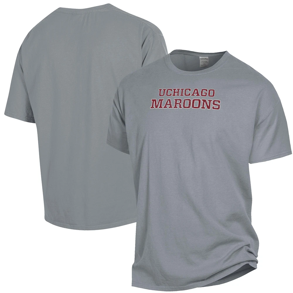Men's ComfortWash Gray Chicago Maroons Garment Dyed T-Shirt