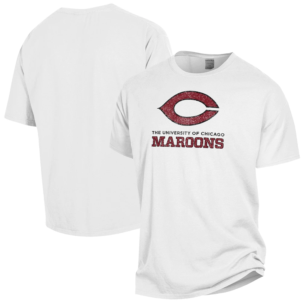 Men's ComfortWash White Chicago Maroons Garment Dyed T-Shirt