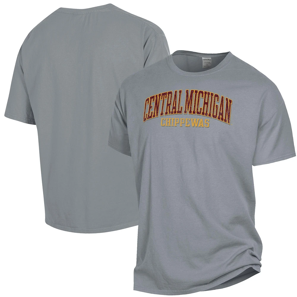 Men's ComfortWash Gray Central Michigan Chippewas Garment Dyed T-Shirt