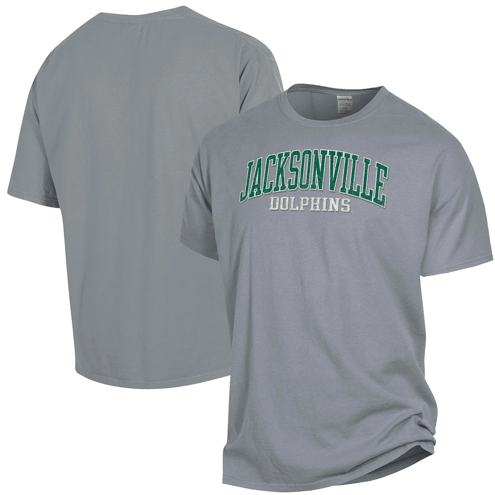 Men's ComfortWash Gray JU Dolphins Garment Dyed T-Shirt