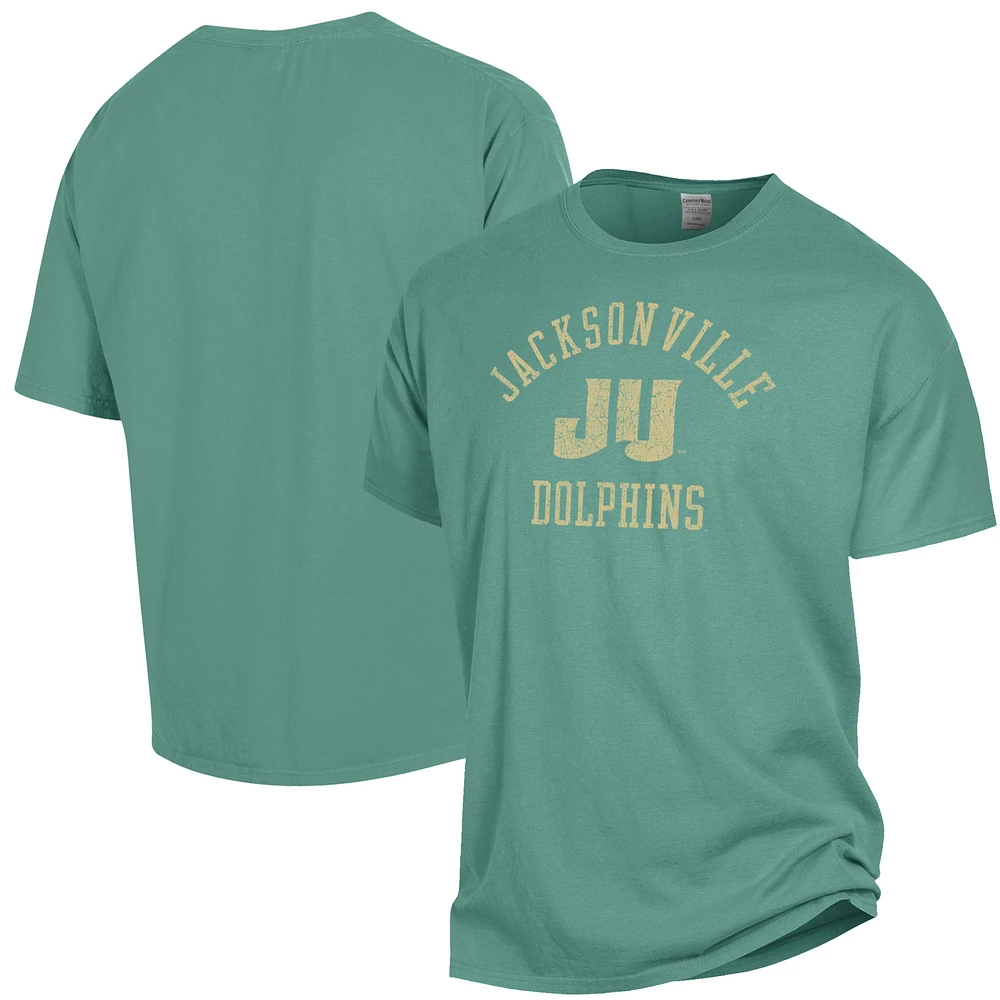 Men's ComfortWash Green JU Dolphins Garment Dyed T-Shirt