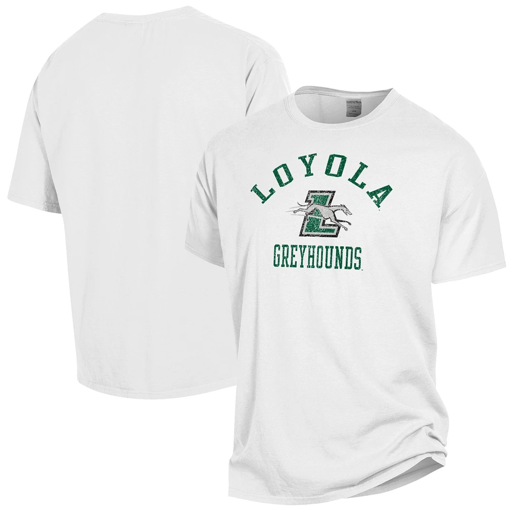 Men's ComfortWash White Loyola Greyhounds Garment Dyed T-Shirt