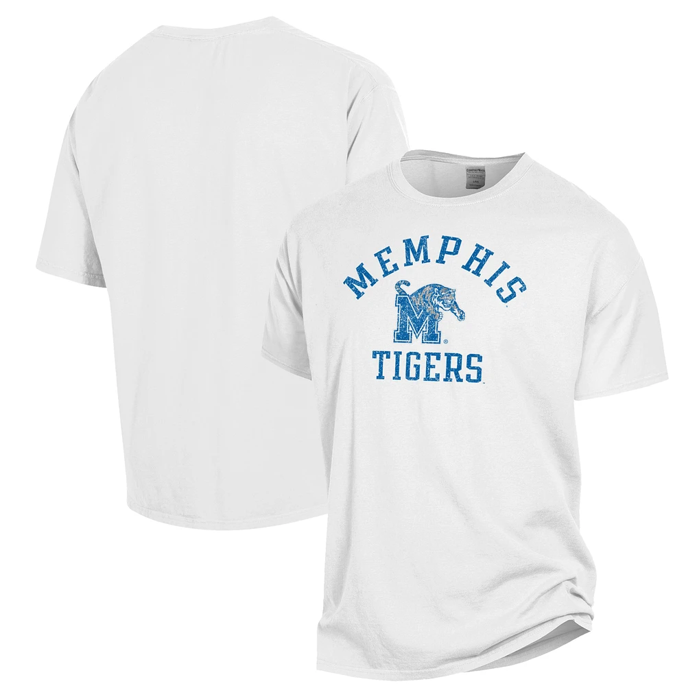 Men's ComfortWash White Memphis Tigers Garment Dyed T-Shirt