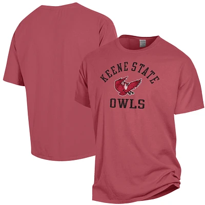Men's ComfortWash Red Keene State Owls Garment Dyed T-Shirt
