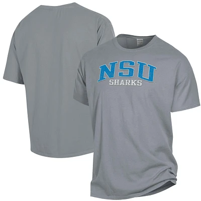 Men's ComfortWash Gray Nova Southeastern Sharks Garment Dyed T-Shirt