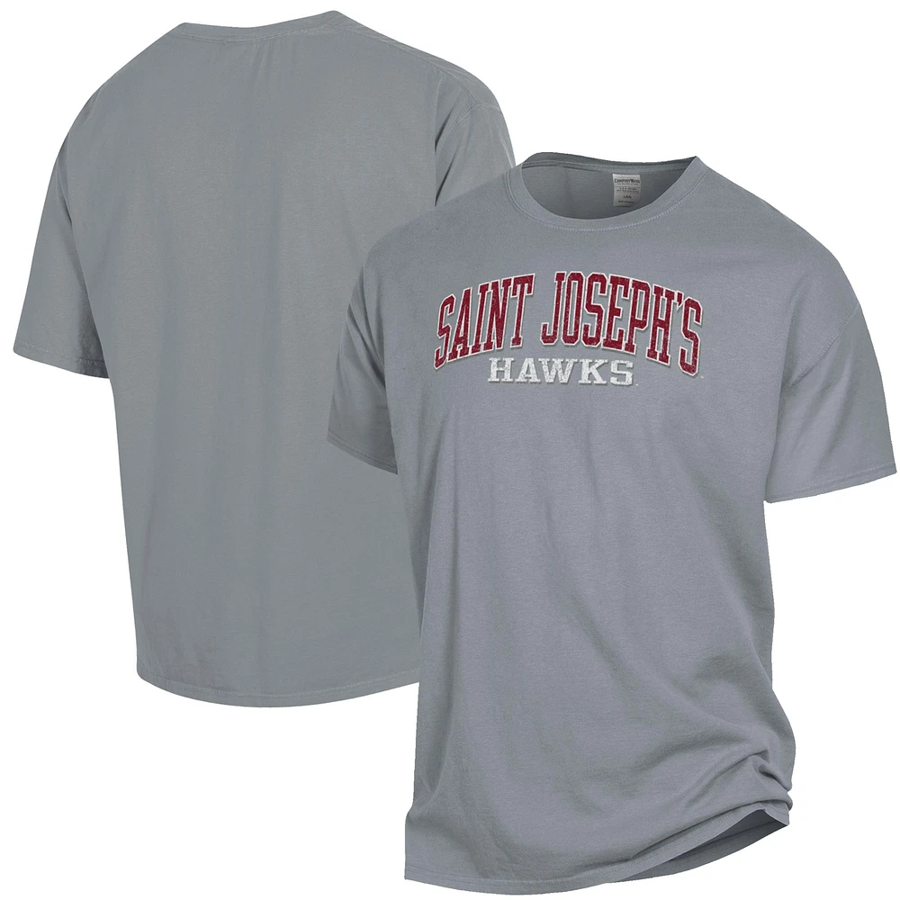 Men's ComfortWash Gray Saint Joseph's Hawks Garment Dyed T-Shirt