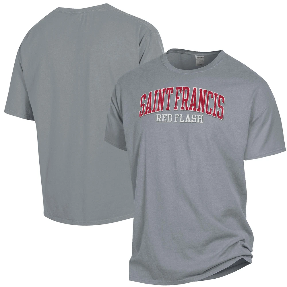 Men's ComfortWash Gray Saint Francis Red Flash Garment Dyed T-Shirt