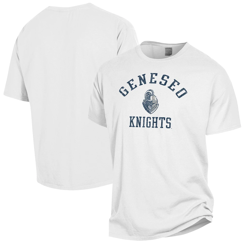 Men's ComfortWash White SUNY Geneseo Knights Garment Dyed T-Shirt