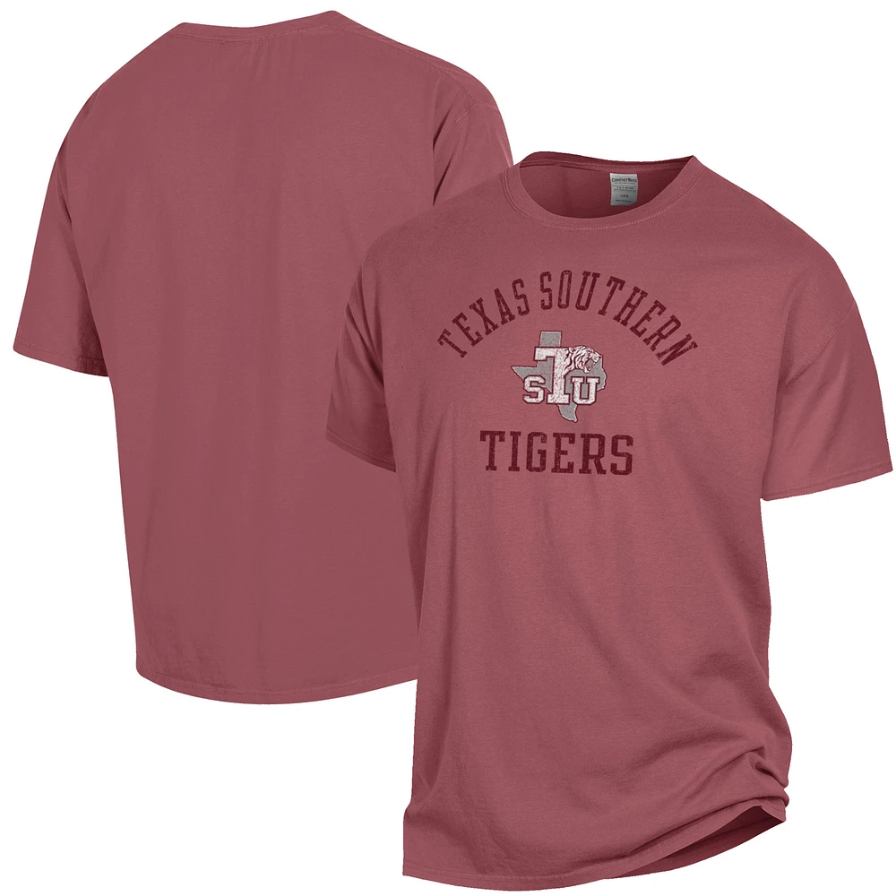 Men's ComfortWash Maroon Texas Southern Tigers Garment Dyed T-Shirt
