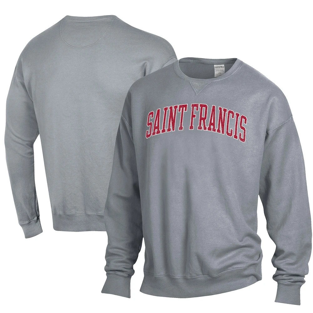 Men's ComfortWash Saint Francis Red Flash Garment Dyed Fleece Crewneck Pullover Sweatshirt