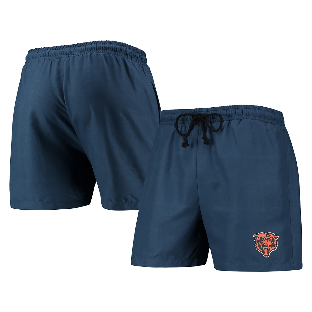 Men's FOCO Navy Chicago Bears Magic Print Palm Traditional Swim Shorts