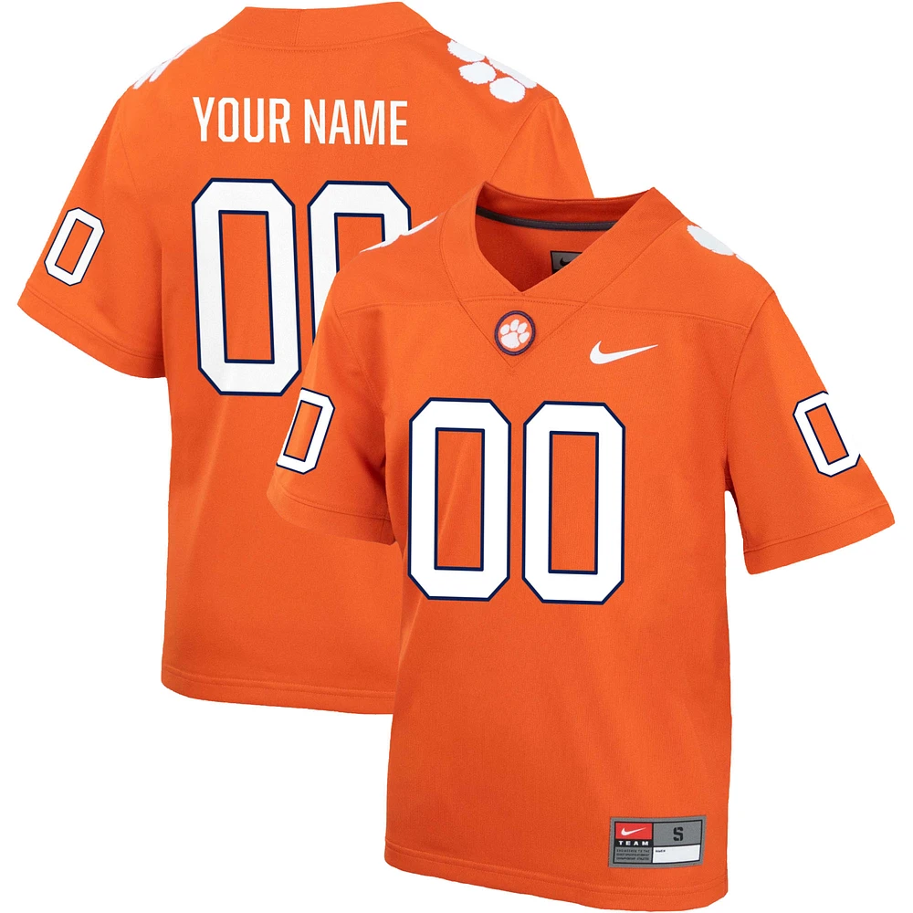 Youth Nike Orange Clemson Tigers Custom Game Jersey