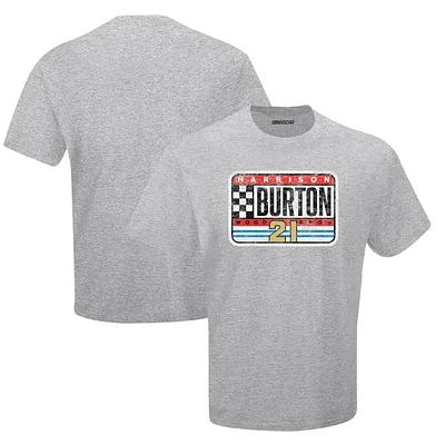 Men's Checkered Flag Gray Harrison Burton Vintage T-Shirt