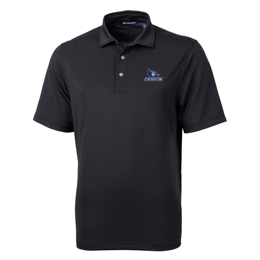 Men's Cutter & Buck Black Creighton Bluejays Big Tall Virtue Eco Pique Recycled Polo