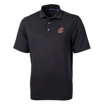 Men's Cutter & Buck Black Washington State Cougars Big Tall Virtue Eco Pique Recycled Polo