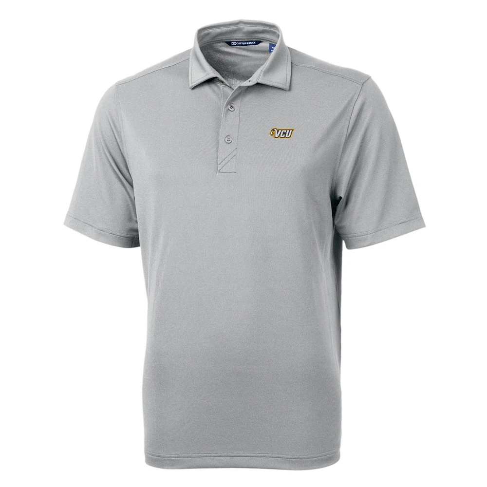Men's Cutter & Buck Gray VCU Rams Big Tall Virtue Eco Pique Recycled Polo