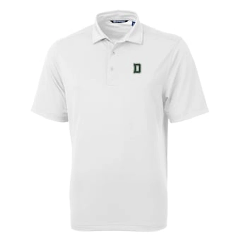 Men's Cutter & Buck White Dartmouth Big Green Big & Tall Virtue Eco Pique Recycled Polo