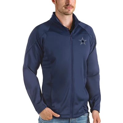 Men's Antigua Navy Dallas Cowboys Links Full-Zip Golf Jacket