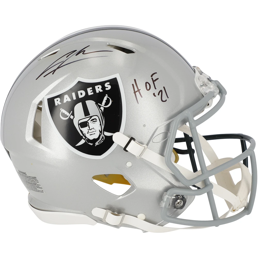Charles Woodson Las Vegas Raiders Autographed Half & Half Riddell Speed Authentic Helmet with "HOF 21" Inscription - Signature on Las Vegas Side